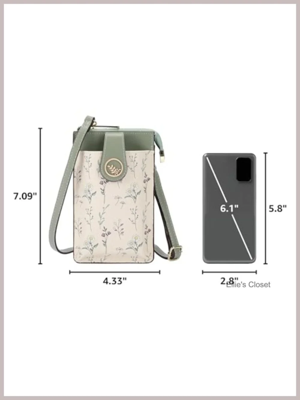 Vegan Leather Small Crossbody Bag with RFID Blocking Credit Card Slots